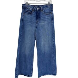 Old Navy Extra High Rise Super Wide Leg Secret Smooth Pockets Size 6 Medium Wash